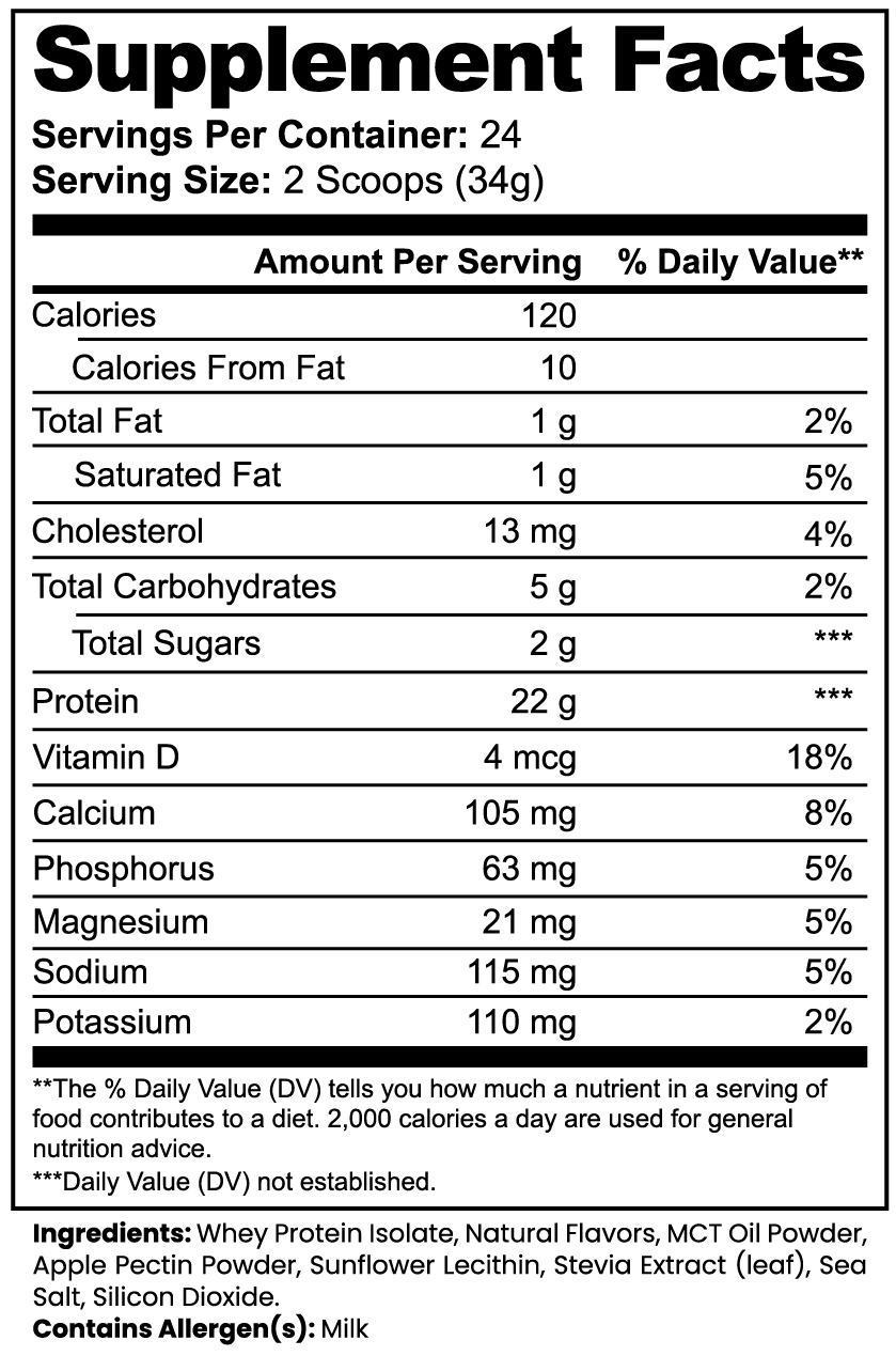 Whey Protein Isolate Vanilla