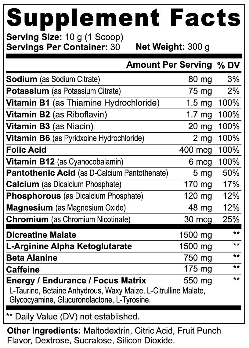 Pre-Workout Energy Drink