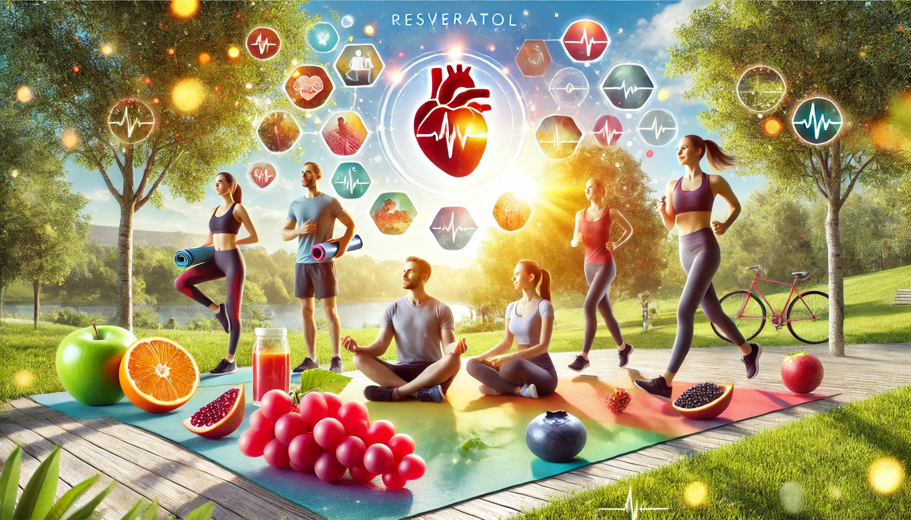 a group of healthy people that take resveratrol supplements