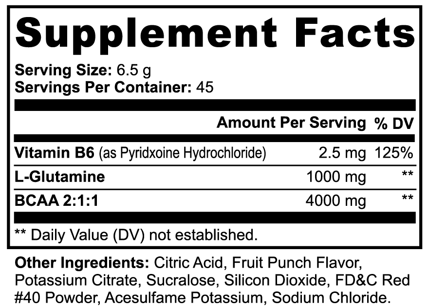 BCAA Glutamine Powder