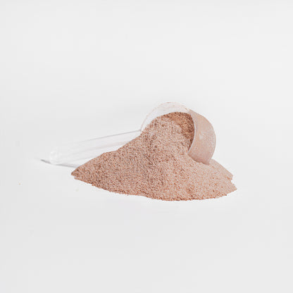 Collagen Protein Powder Chocolate with one scoop