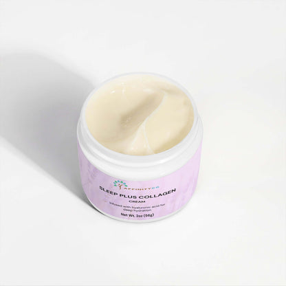 Collagen cream jar open top