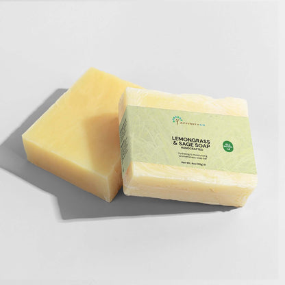 Handmade Bar Soap – Lemongrass two bars stacked