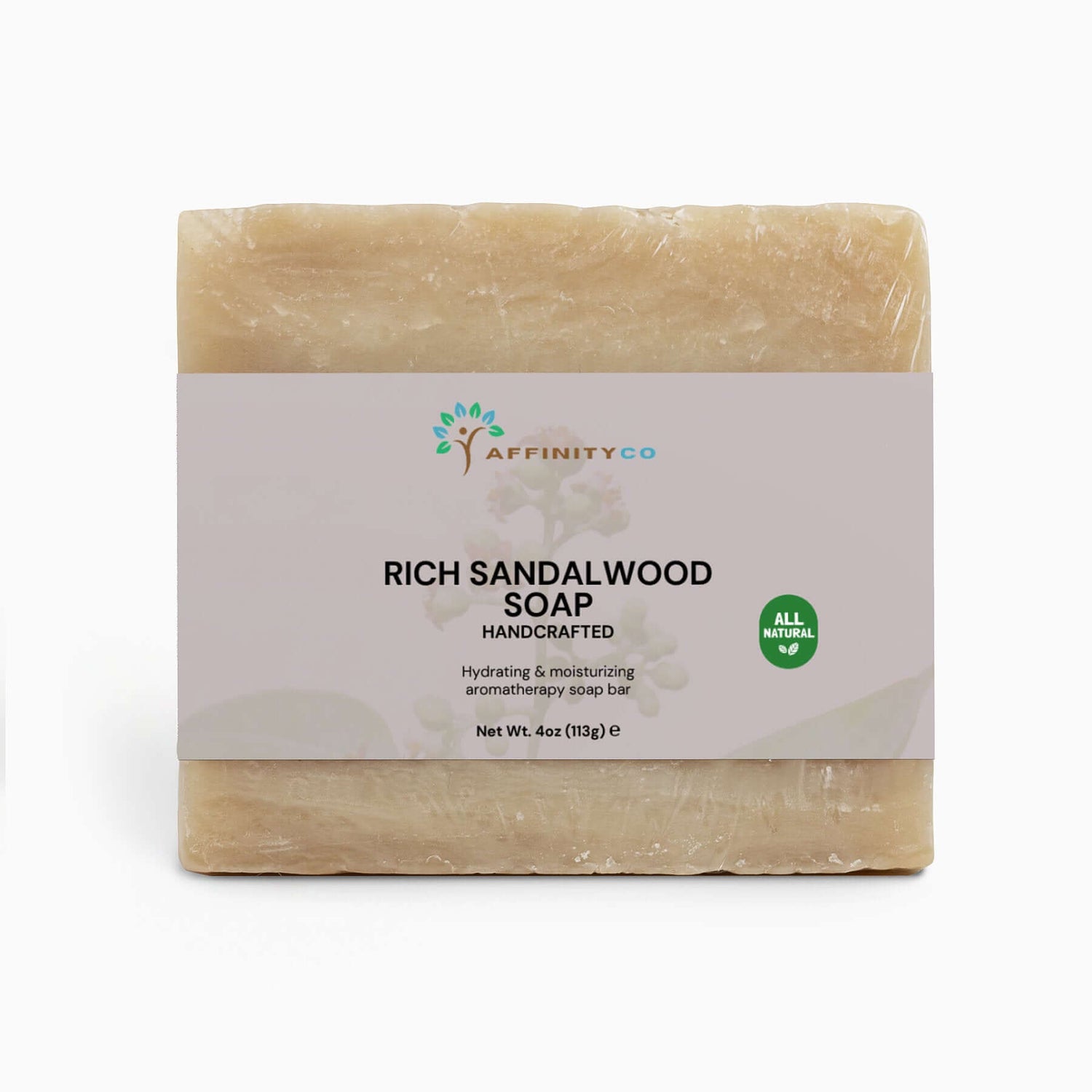 Handmade Bar Soap front Sandalwood