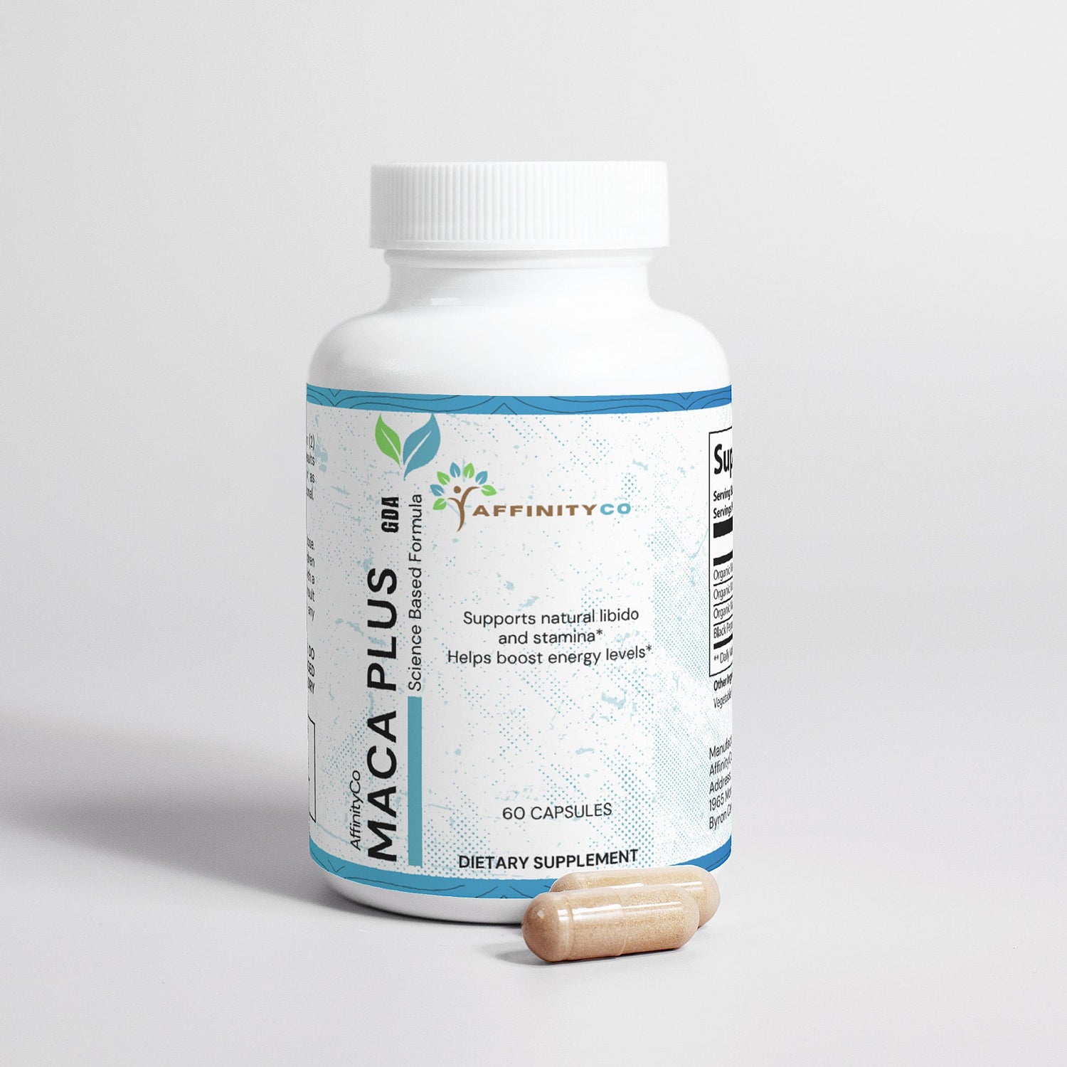 Best Maca Root Supplement front with 1 capsule