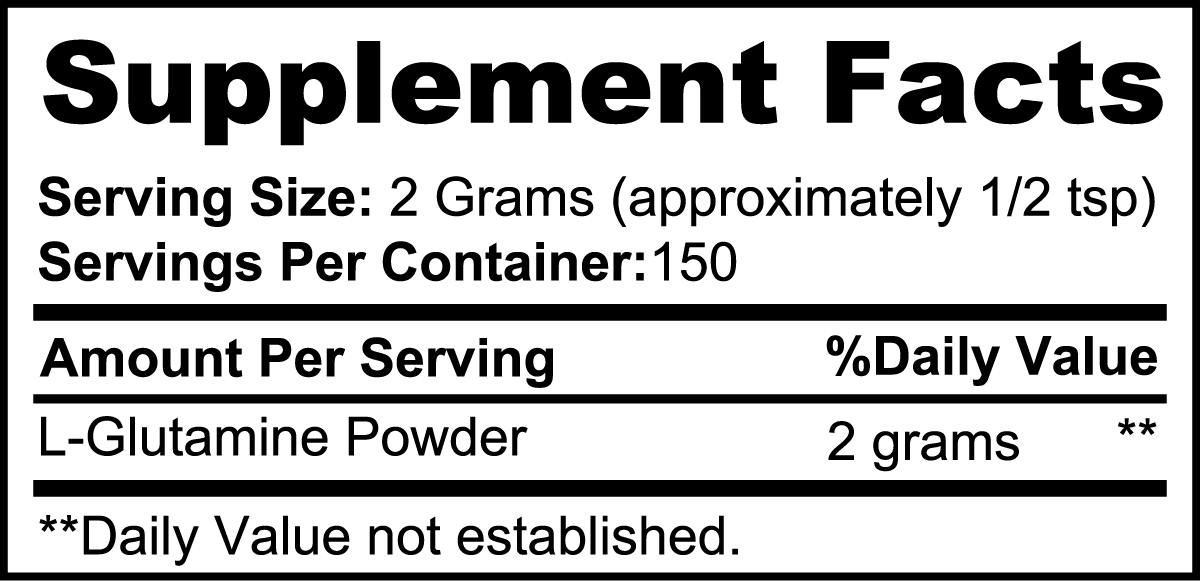 best l-glutamine powder label