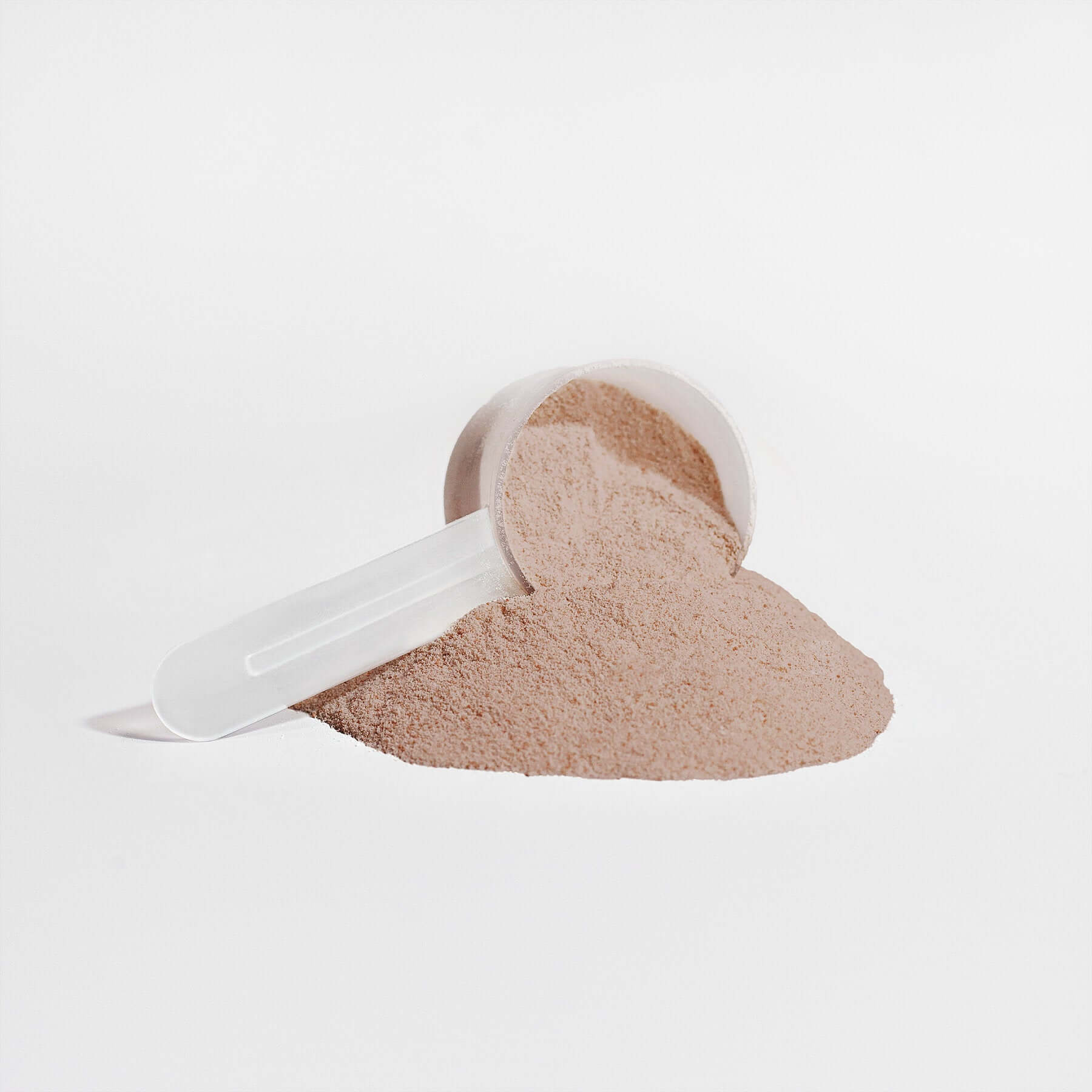 Chocolate Plant-Based Protein Powder one scoop with powder