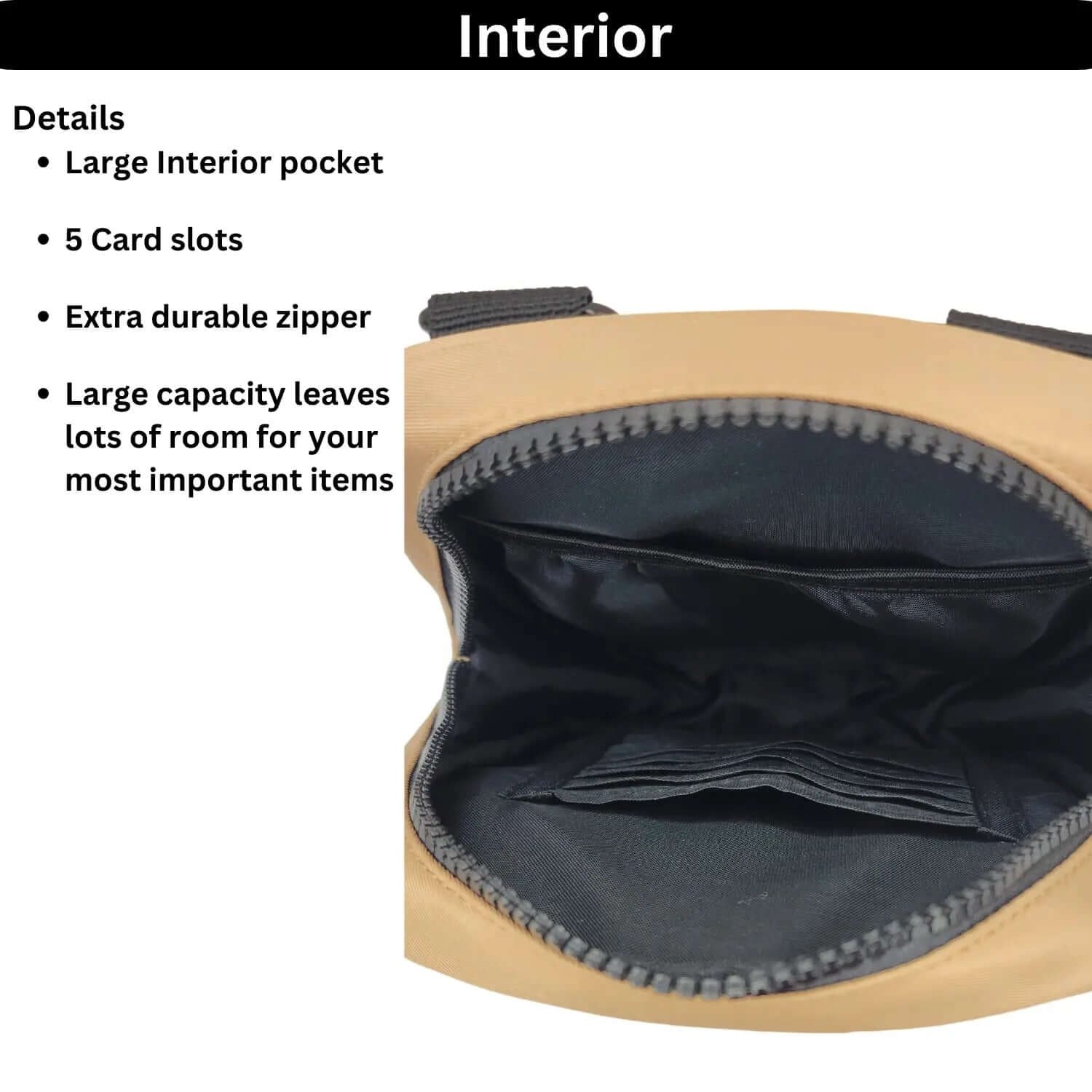 crossbody sling bag inside