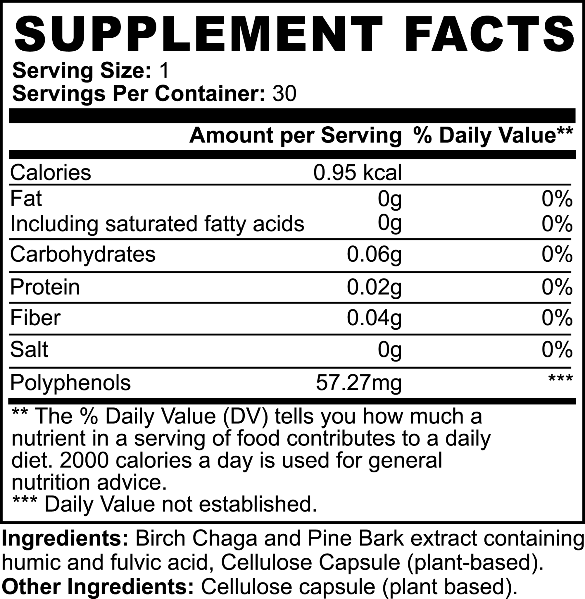 Natural Gut Health Supplements label