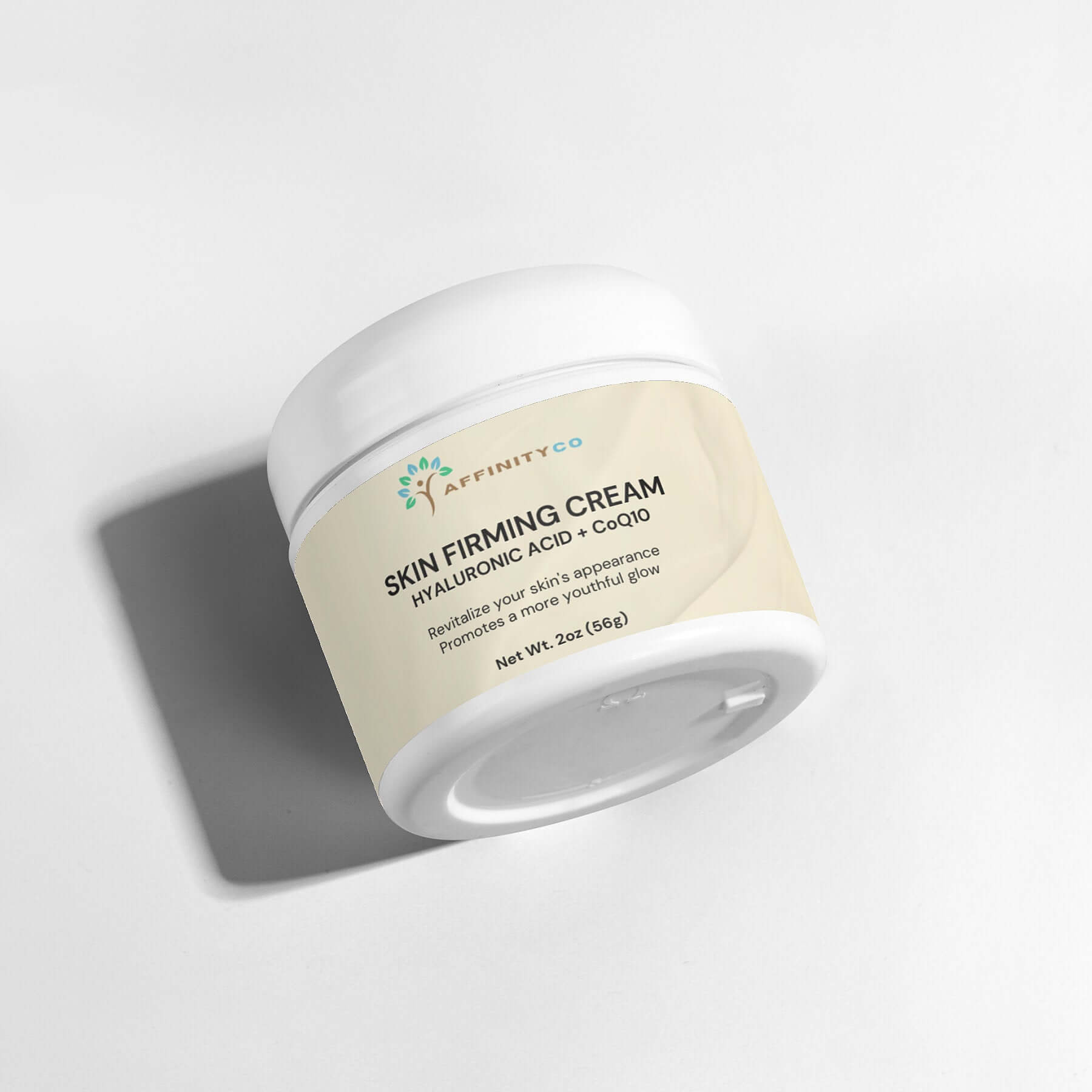 Skin Firming Cream jar on its side