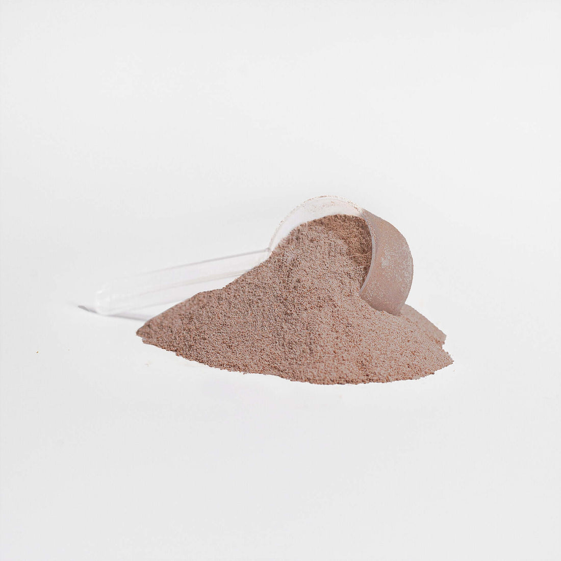 Whey Protein Isolate Chocolate one scoop with powder